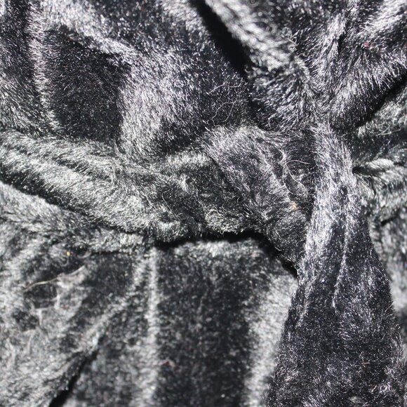 Vintage Penny Lane Geometric Velvet Belted Jacket Coat Real Mink Collar & Cuffs - Picture 6 of 13